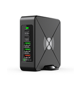 USB Strømstationer | VoltDock 75W - PD & QC 3.0 Ladestation (2× USB-C + 3× USB-A) - DELUXECOVERS.DK