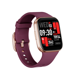 SmartWatch | Smartwatch aktivitetsur IP68 – 1,69″ HD skærm - Bordeauxrød – MotionMate™ - DELUXECOVERS.DK