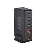 USB Strømstationer | 240W USB ladestation - 8-port (4x USB-A + 4x USB-C)- GaN-Pro™ - DELUXECOVERS.DK