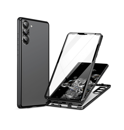 Samsung Galaxy S24 | Samsung Galaxy S24 - MagGuard™ 360 Magnetisk Cover M. Hærdet glas - DELUXECOVERS.DK
