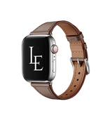 Apple Watch 42-49mm | Apple Watch (42/44/SE/45/46/49mm) - L'Empiri™ Thin Ægte Læder Rem - Taupe - DELUXECOVERS.DK