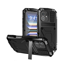 iPhone 16 | iPhone 16 - R-JUST™ Safeguard Vandtæt 360 °Cover - Sort - DELUXECOVERS.DK