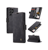 Samsung Galaxy S23 Ultra | Samsung Galaxy S23 Ultra - CaseMe™ Noble plånboksfodral i läder - Svart - DELUXECOVERS.SE