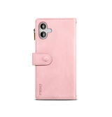 iPhone 16 Plus | iPhone 16 Plus - ESEBLE™ Vegan-Læder Cover Etui M. Pung - Lyserød - DELUXECOVERS.DK