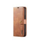iPhone 16 | iPhone 16 - Vintage 2-i-1 læder etui (aftageligt cover) – Brun – DG.MING™ - DELUXECOVERS.DK