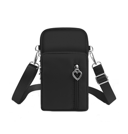 iPhone 17 Pro Max | iPhone 17 Pro Max - HAWEEL™ Nylon Skuldertaske til Dame - Sort - DELUXECOVERS.DK