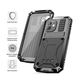 iPhone 16 | iPhone 16 - R-JUST™ Safeguard Vandtæt 360 °Cover - Sort - DELUXECOVERS.DK