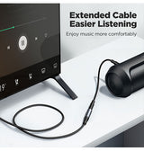 Kabel Special | JOYROOM™ AUX Minijack Forlængerkabel - 1.2m - Sort - DELUXECOVERS.DK