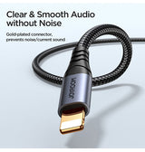 Kabel Special | JOYROOM™ | Lightning til 3.5mm Mini-jack kabel - Sort - 1.2M - DELUXECOVERS.DK