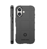 iPhone 16 Plus | iPhone 16 Plus - RUGGED SHIELD™ Stødsikkert Håndværker Cover - Sort - DELUXECOVERS.DK