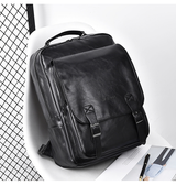 Rygsæk | WEIXIER™ Broker - Læder Laptop Rygsæk - Sort - DELUXECOVERS.DK