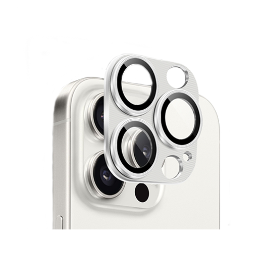 iPhone Beskyttelsesglas | iPhone 16 Pro Max - NTJO™ Premium Linse Beskyttelsesglas - White - DELUXECOVERS.DK