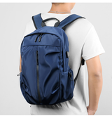 Rygsæk | FULLTENT™ - Nylon Laptop Rygsæk - Navy Blå - DELUXECOVERS.DK