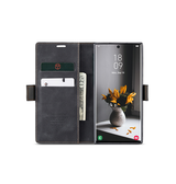 Samsung Galaxy S24 Ultra | Samsung Galaxy S24 Ultra - CaseMe™ Noble plånboksfodral i läder - Svart - DELUXECOVERS.SE
