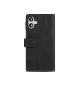 iPhone 16 Plus | iPhone 16 Plus - ESEBLE™ Vegan-Læder Cover Etui M. Pung - Sort - DELUXECOVERS.DK