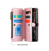 iPhone 16 Pro Max | iPhone 16 Pro Max - CaseMe™ RFID Læder Taske / Etui m. Pung - Pink - DELUXECOVERS.DK