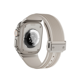 Apple Watch 42-49mm | Apple Watch (42/44/SE/45/46/49mm) - DeLX™ Vertical-Line Titanium Rem - Starlight - DELUXECOVERS.DK