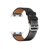Apple Watch 42-49mm | Apple Watch (42/44/SE/45/46/49mm) - IMAK™ Exhil Læder Rem - Sort - DELUXECOVERS.DK