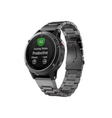 QUICKFIT | Garmin QuickFit 20mm - CNC Pro Rustfrit Stål Urlænke - Sort - DELUXECOVERS.DK