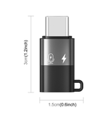 Adapter | USB-C til Lightning Hun - Adapter - Sort/Grå - DELUXECOVERS.DK