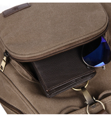 Rygsæk | DeLX™ - Canvas Laptop Rygsæk - Retro Brun - DELUXECOVERS.DK