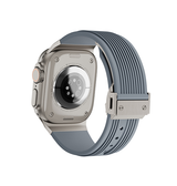 Apple Watch 42-49mm | Apple Watch (42/44/SE/45/46/49mm) - DeLX™ Vertical-Line Titanium Rem - Koksgrå - DELUXECOVERS.DK