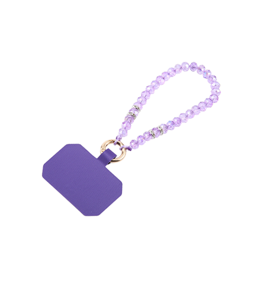 Mobilrem, håndledsrem, Nylon snor | DeLX™ Perle Strop til Mobil & iPhone - Lilla - DELUXECOVERS.DK