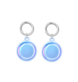 Airtag | Apple AirTag 1/2 Deluxe™ Silikone Nøglering - Blå/Transparent - DELUXECOVERS.DK