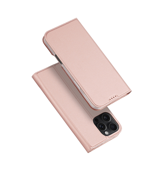 iPhone 16 Pro | iPhone 16 Pro - DUX DUCIS™ Pro Series Flipcover - Lyserød - DELUXECOVERS.DK