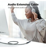 Kabel Special | JOYROOM™ AUX Minijack Forlængerkabel - 1.2m - Sort - DELUXECOVERS.DK