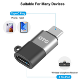 Adapter | USB-C til Lightning Hun - Adapter - Sort/Grå - DELUXECOVERS.DK