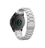 QUICKFIT | Garmin QuickFit 22mm - CNC Pro Rustfrit Stål Urlænke - Sølv - DELUXECOVERS.DK