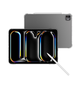 iPad Pro 13 (2024) | iPad Pro 13" (2024/2025) - Silent Stødsikker Silikone Cover - Gennemsigtig - DELUXECOVERS.DK