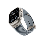 Apple Watch 42-49mm | Apple Watch (42/44/SE/45/46/49mm) - DeLX™ Vertical-Line Titanium Rem - Koksgrå - DELUXECOVERS.DK
