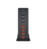 USB Strømstationer | 240W USB ladestation - 8-port (4x USB-A + 4x USB-C)- GaN-Pro™ - DELUXECOVERS.DK