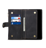 iPhone 16 Plus | iPhone 16 Plus - ESEBLE™ Vegan-Læder Cover Etui M. Pung - Sort - DELUXECOVERS.DK