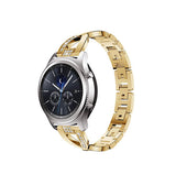 Samsung Galaxy Watch 3 (22mm) | Samsung Galaxy Watch 3 (45mm) -  Diamant Rustfrit Stål Dame Urrem - Guld - DELUXECOVERS.DK