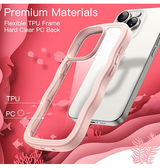 iPhone 15 Pro | iPhone 15 Pro - DeLX™ Wave Frame Silikone Cover - Pink - DELUXECOVERS.DK