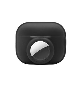 Airpods Pro 2 | AirPods Pro (1/2 Gen) | DeLX™ Silikone Cover m. AirTag Holder - Sort - DELUXECOVERS.DK