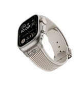 Apple Watch 42-49mm | Apple Watch (42/44/SE/45/46/49mm) - DeLX™ Vertical-Line Titanium Rem - Starlight - DELUXECOVERS.DK