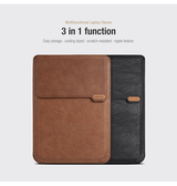 Macbook Sleeve | MacBook Pro, Air, Neo 13" - NILLKIN® Versatile Læder Sleeve - Sort - DELUXECOVERS.DK