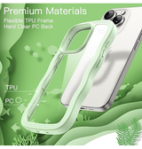 iPhone 13 Pro | iPhone 13 Pro - DeLX™ Wave Frame Silikone Cover - Grøn - DELUXECOVERS.DK