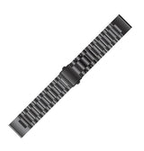 QUICKFIT | Garmin QuickFit 22mm - CNC Pro Rustfrit Stål Urlænke - Sort - DELUXECOVERS.DK