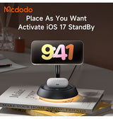 3-i-1 & Multi-Ladestationer | <X>McDodo™ | 3-i-1 Opladerstation M. MagSafe - 15W - Sort - DELUXECOVERS.DK