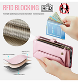 iPhone 16 Pro Max | iPhone 16 Pro Max - CaseMe™ RFID Læder Taske / Etui m. Pung - Pink - DELUXECOVERS.DK