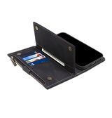 iPhone 16 Plus | iPhone 16 Plus - ESEBLE™ Vegan-Læder Cover Etui M. Pung - Sort - DELUXECOVERS.DK