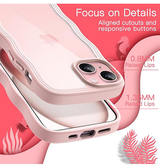 iPhone 14 | iPhone 14 - DeLX™ Wave Frame Silikone Cover - Pink - DELUXECOVERS.DK