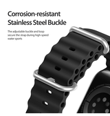 Apple Watch 42-49mm | Apple Watch (42/44/SE/45/46/49mm) - DUX DUCIS® Wave Silikone Rem - Sort - DELUXECOVERS.DK