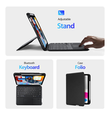 iPad 10.9" (2022) | iPad 11" (2025) / iPad 10.9" (2022) - Bluetooth tastatur-cover – Sort – DUX DUCIS™ - DELUXECOVERS.DK