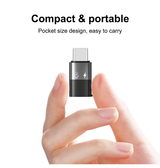 Adapter | USB-C til Lightning Hun - Adapter - Sort/Grå - DELUXECOVERS.DK